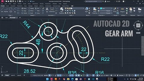Ex 30 || Gear Arm || autocad 2D || chapter 1