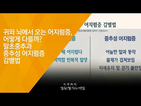 귀와 뇌에서 오는 어지럼증, 어떻게 다를까? 말초중추과 중추성 어지럼증 감별법 - (2018.6.27_652회 방송) 아무도 모르는 고통, 나만의 어지럼증