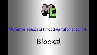 MCreator modding tutorial - Part 1/Blocks