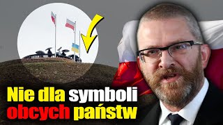 Nie dla symboli obcych państw. Mobilne studio wyborcze. Grzegorz Braun