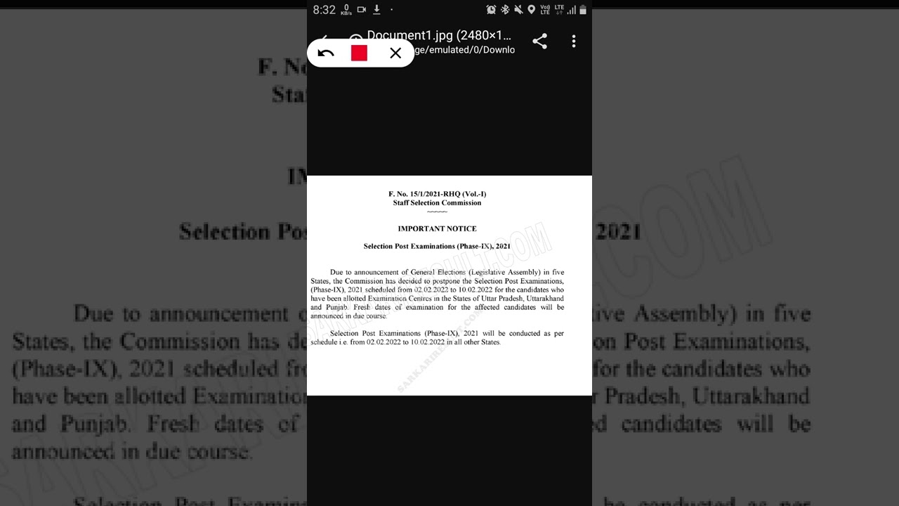 SSC phase 9 exam postponed
