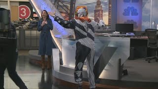 BOO! Mike Polk Jr. and Jay Crawford scare Betsy Kling with Halloween approaching