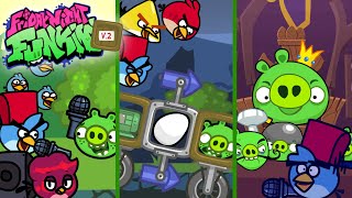 FNF: Против Росс Версия 2 // Bad Piggies // Angry Birds [Все песни, Недели] █ Friday Night Funkin' █