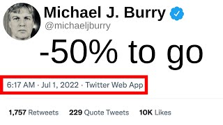 Celebrity Michael Burry: Why Stocks Will Keep Falling (Newest Deleted Tweet) Profile