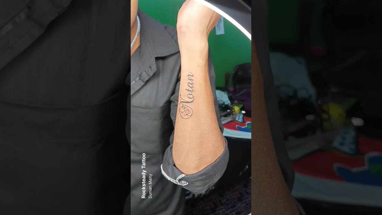 Script Tattoo (Rocksteady Tattoo) tattooist- suman #tattooartist #youtubeshorts #shorts #trending