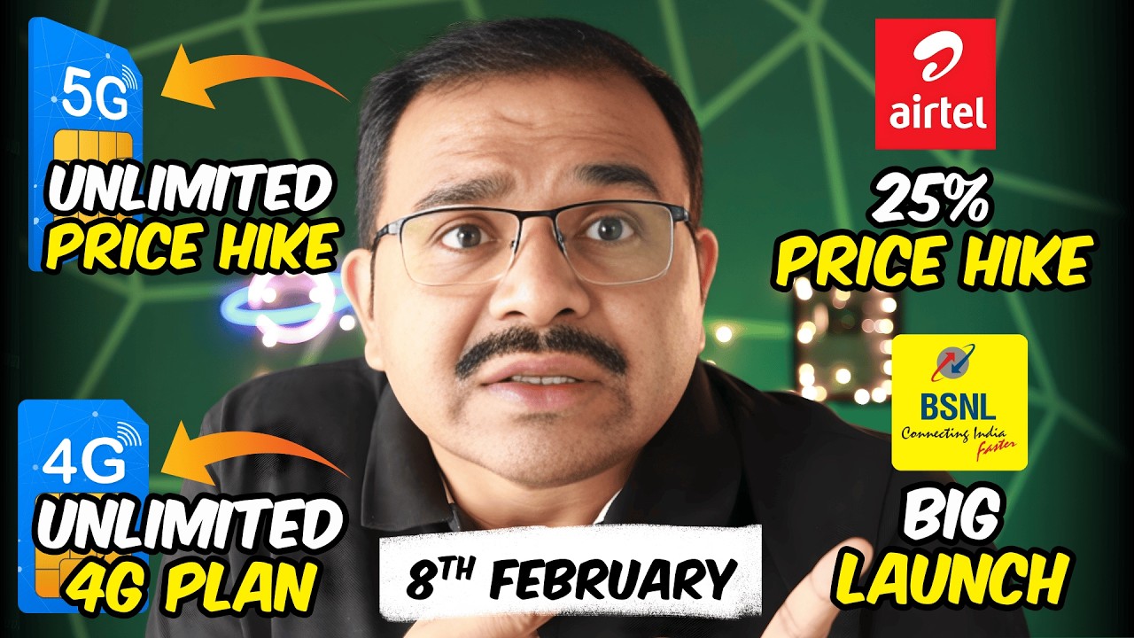 15% Extra for Unlimited 5G Data, 25% Airtel Price Hike, New Unlimited 4G Plans, VI New Special Plan