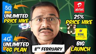 15% Extra for Unlimited 5G Data, 25% Airtel Price Hike, New Unlimited 4G Plans, VI New Special Plan