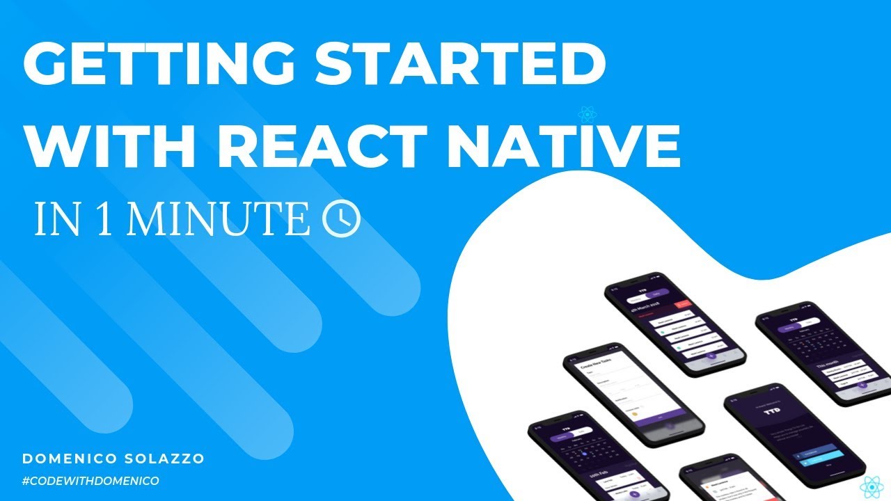 GETTING STARTED WITH REACT NATIVE IN ONE MINUTE - YouTube