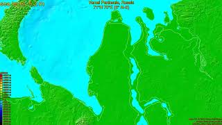 Yamal Peninsula, Russia, sea level rise -135 - 65 m