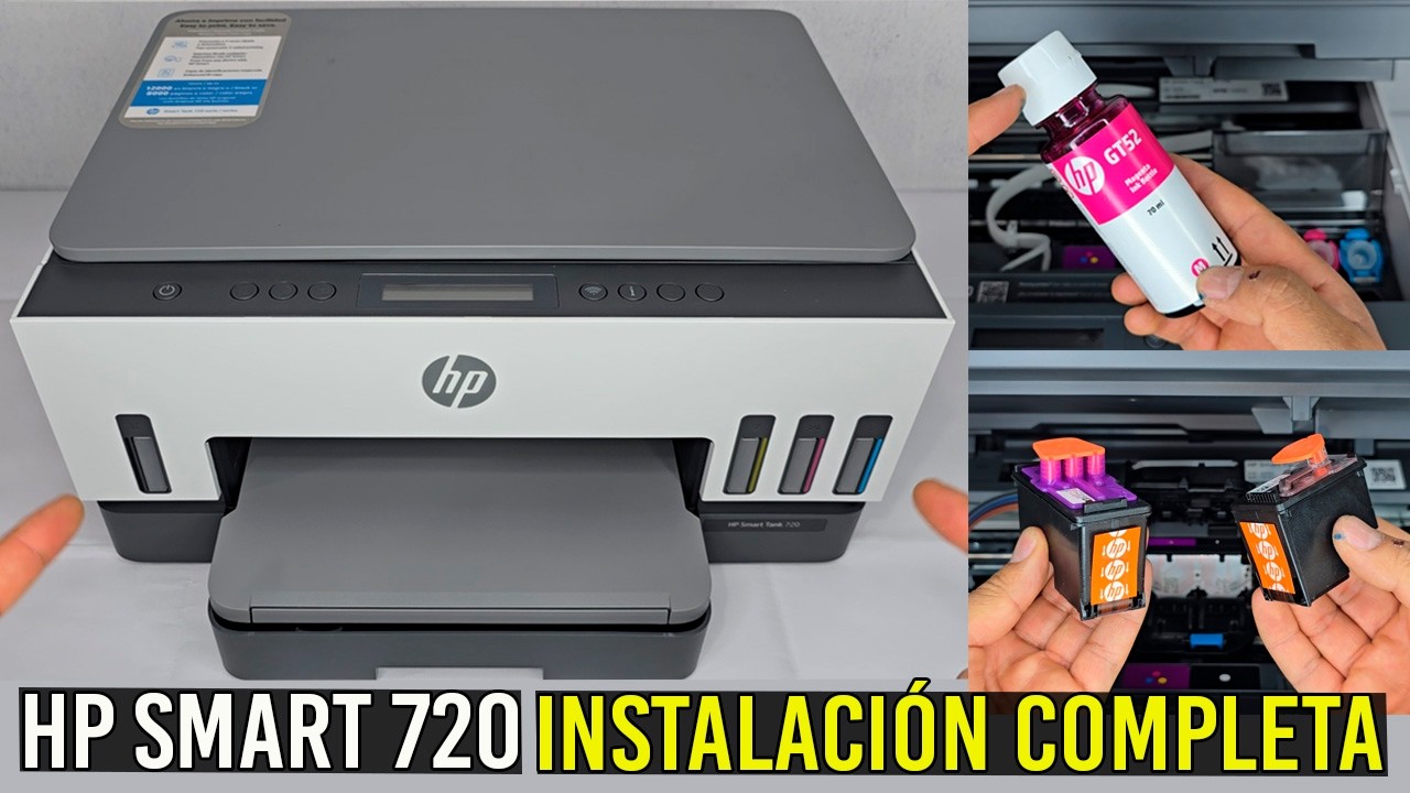 Cómo INSTALAR e INICIALIZAR impresora HP SMART TANK 720 por Primera VEZ/Paso a Paso