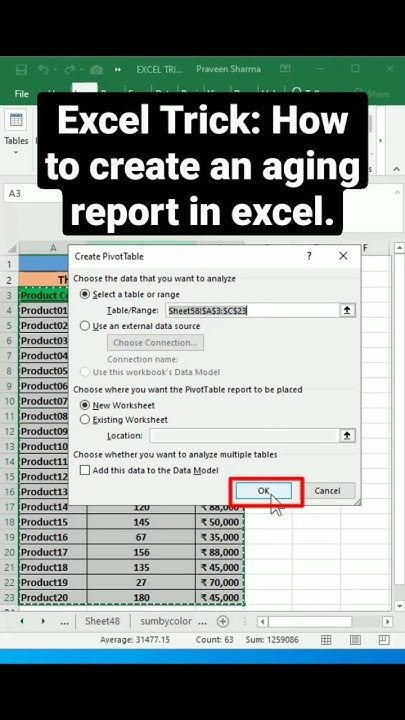 Excel Trick: How to create an aging report in excel. - YouTube