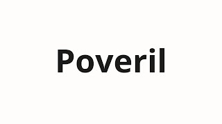 How To Pronounce Poveril Поверил He Believed In Russian