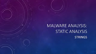 Strings | Static Analysis @ Malware Analysis Series - Reminthink Notes