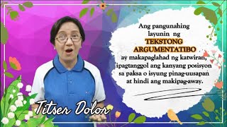 TEKSTONG ARGUMENTATIBO