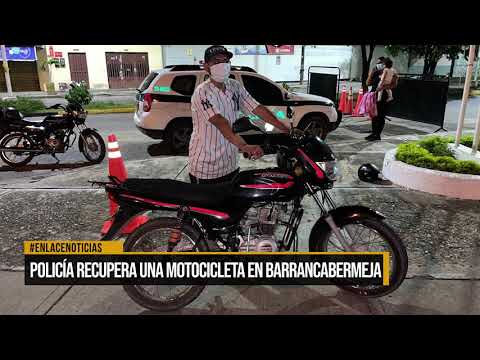 Policía Nacional recupera una motocicleta en Barrancabermeja