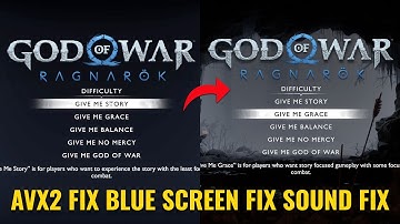 How to Fix God Of War Ragnarök Errors | Blue Screen, Missing Sounds, Crackling Audio, AVX2 Fix
