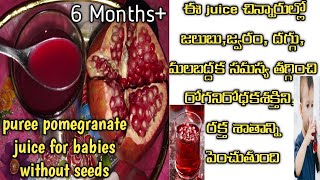 pomegranate juice for babies|how&when to introduce in babies diet|pomegranate for baby's|baby food