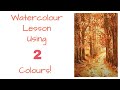 Autumn Trees Watercolour Tutorial Using Just 2 Colours!