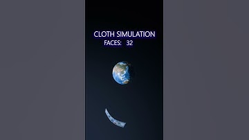 Cloth Simulation 1 vs 8192 Faces #shorts #clothsimulation #blender