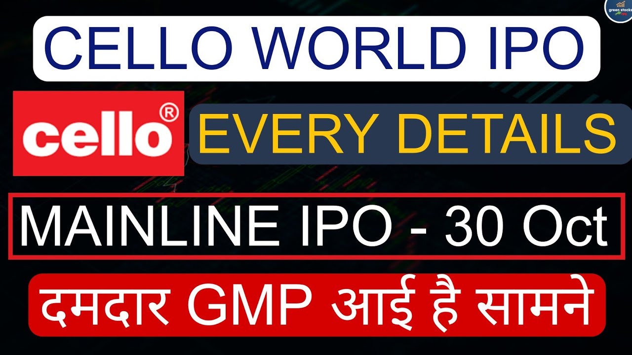 Cello World IPO Details ll Upcoming MAINLINE CATEGORY IPO ll Good GMP is Trading ll Current GMP