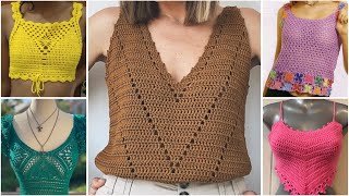 Most gorgeous crochet pattern cotton top/fancy colourful top designs