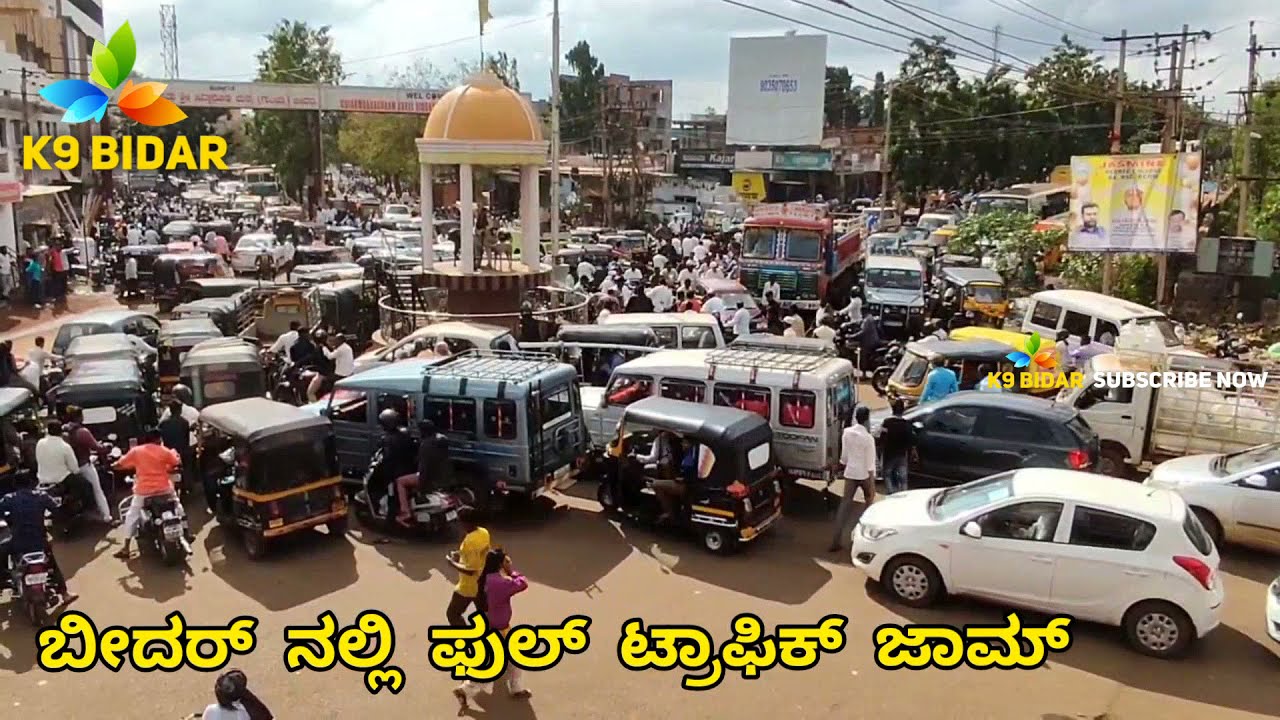 Full traffic jam in Bidar 