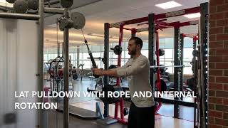 Lat Pulldown with Rope and Internal Rotation