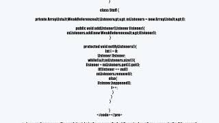 WeakReference for listeners in Android