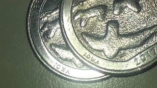 2017 P IOWA EFFIGY MOUNDS US QUARTER DOUBLE DIE BREAK MINT ERROR REVERSE