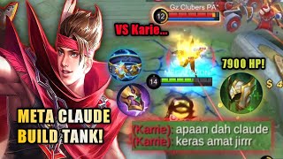 SOLO RANK GK ADA YG MAU JADI TANK? OKE! GW BIKIN CLAUDE BUILD TANK! | TOP GLOBAL CLAUDE - MLBB