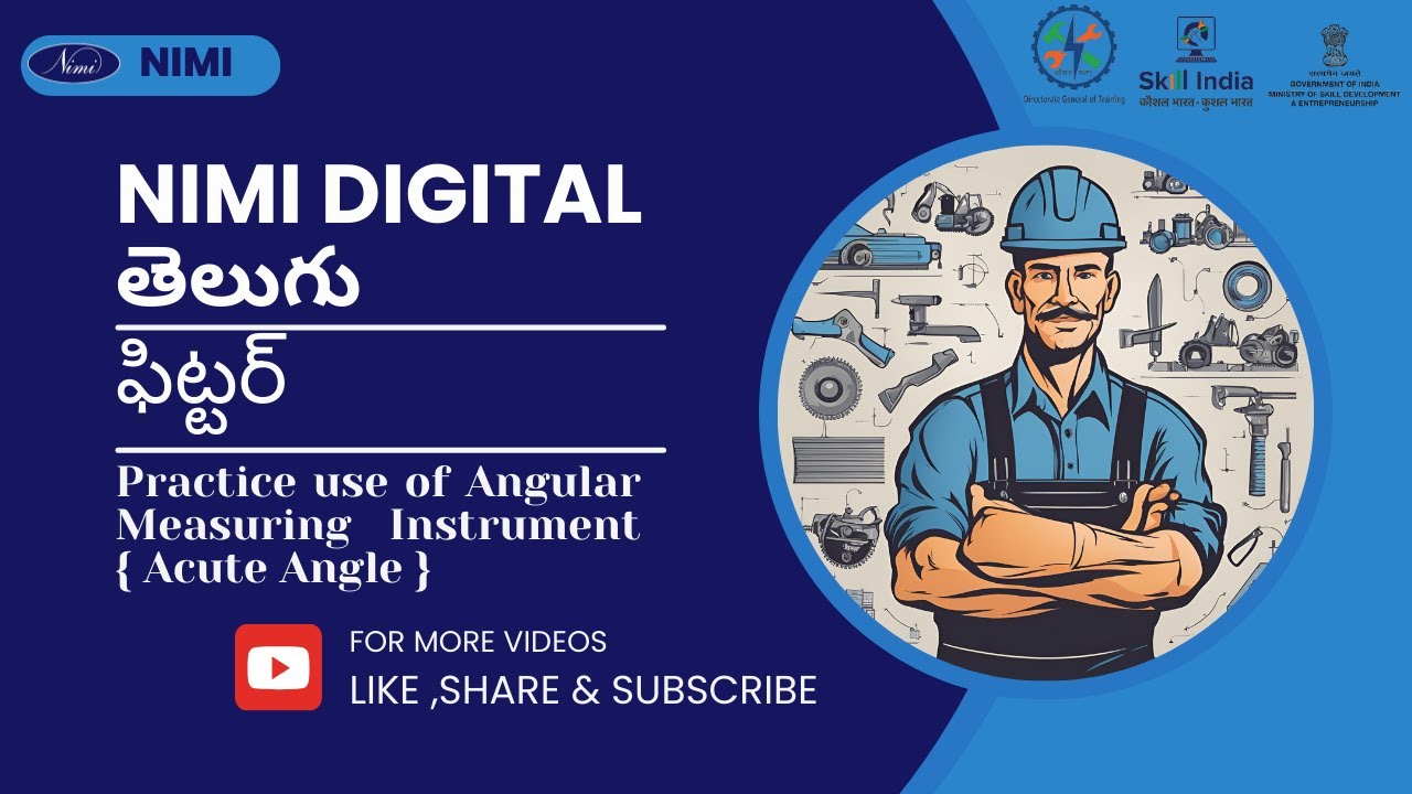 Practice use of Angular Measuring Instrument { Acute Angle } | NIMI | DIGITAL | TELUGU
