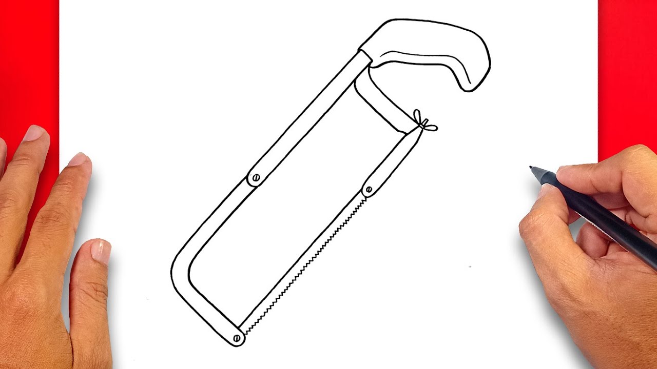 How to draw Hacksaw - Easy Drawing Hacksaw