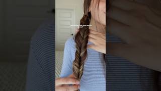 Still not perfect everytime but I love this hack 🫶 #hair #hairstyle #hairhack #fishtail #braid Net Worth