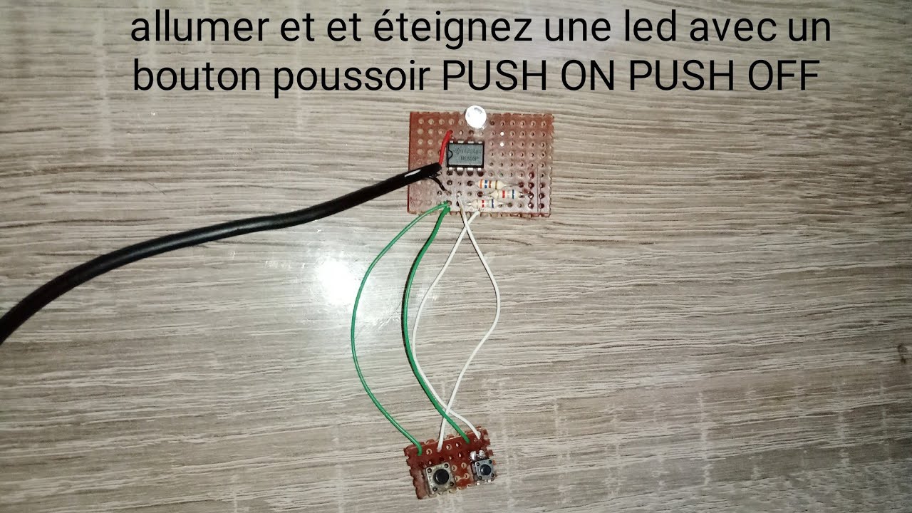 how to make push on/off Switch using NE 555 P timer - YouTube