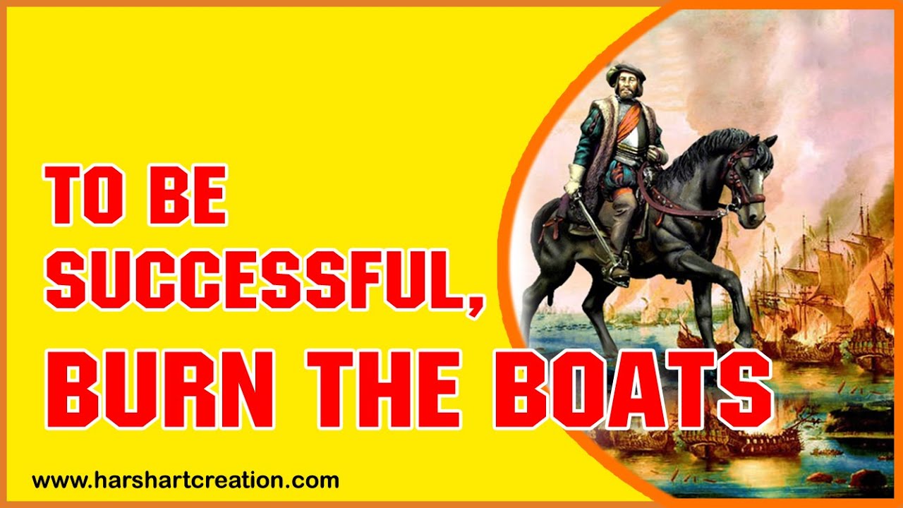 Hernan Cortes Story Burning the boats by Harsh Art Creation