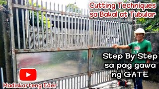 STEP BY STEP SA PAG GAWA NG GATE | MADALING PAG SQUALA NG TUBULAR, BILOG NA BAKAL |Madiskarteng Eder