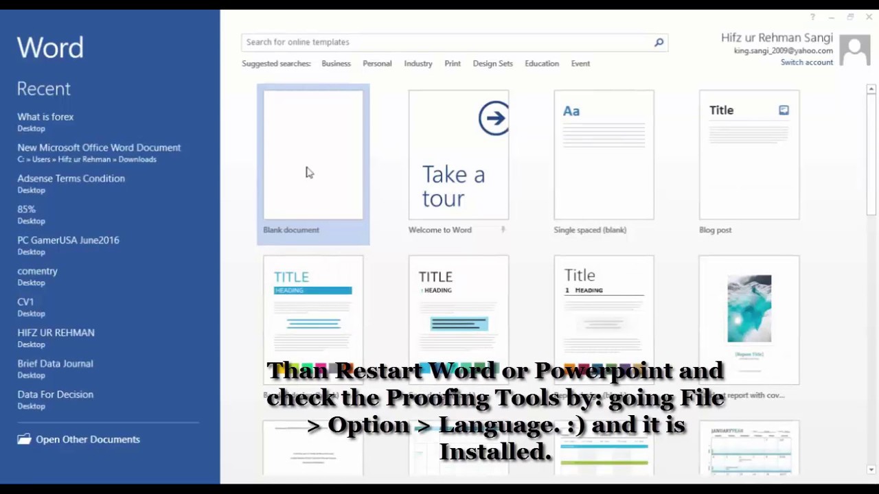 Microsoft Word Proofing Tools - YouTube