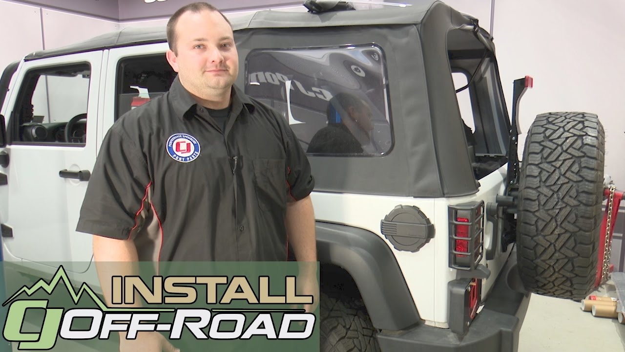 Jeep Wrangler Rugged Ridge Fuel Door Elite Black 2007-2018 Installation