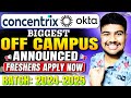 Okta & Concentrix Off Campus Drive | Freshers Can Apply