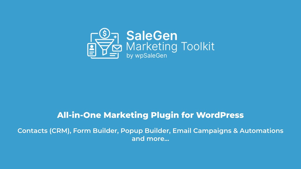 All-in-One Marketing Plugin for WordPress - SaleGen Marketing Toolkit