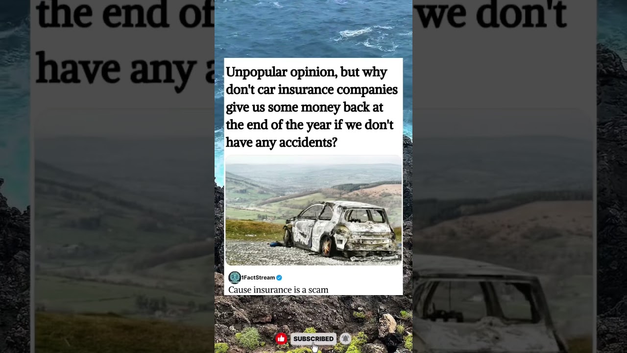 Why don’t car insurance companies give some back if we don’t have any accidents.