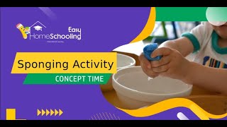 Water Transfer Activity with Sponge | Concept Time | Fine Motor Skills | Preschoolers
