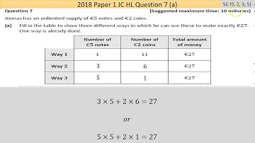 Maths screencast Paper 1 2018 JC HL Question 7