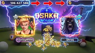 8 Ball Pool - HERO or ZERO? Win or Total Loss? Risked ALL my COINS in OSAKA - GamingWithK screenshot 1