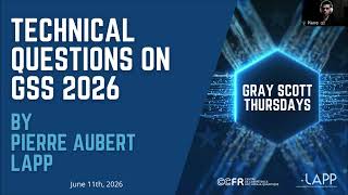 Webinar - Technical Questions on Gray Scott 2026