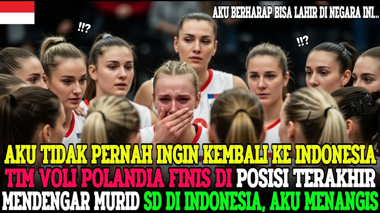 ANDAI AKU LAHIR DI INDONESIA… TIM VOLI POLANDIA TERHARU MENDENGAR KATA SISWA SD INDONESIA