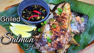 Grilled Salmon Head Recipe || Best Salmon Head With Herbs Recipe