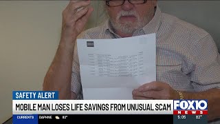 Mobile man loses life savings from unusual scam