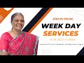 Week day service  mrs getzial mohan  17 apr 2024  11 am