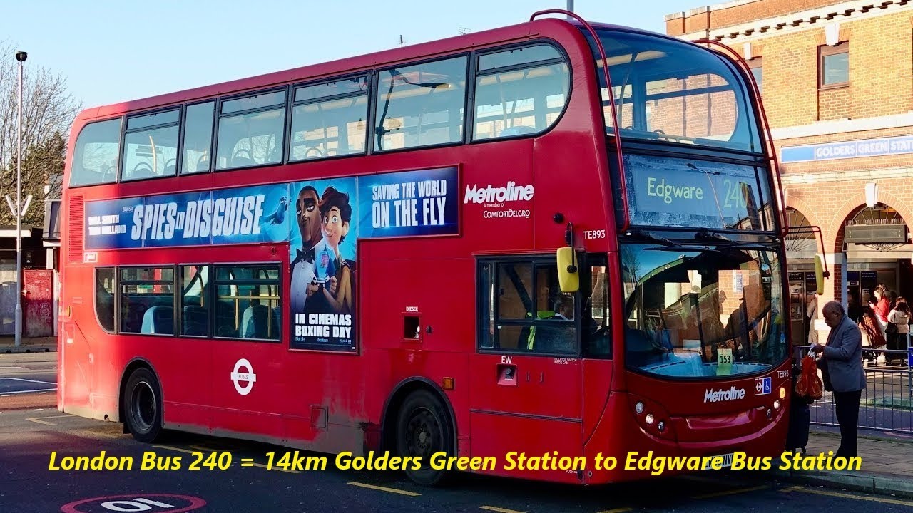 💖 Exploring London Bus 240 🚌. 14km 🚌 from Golders Green Bus Station to